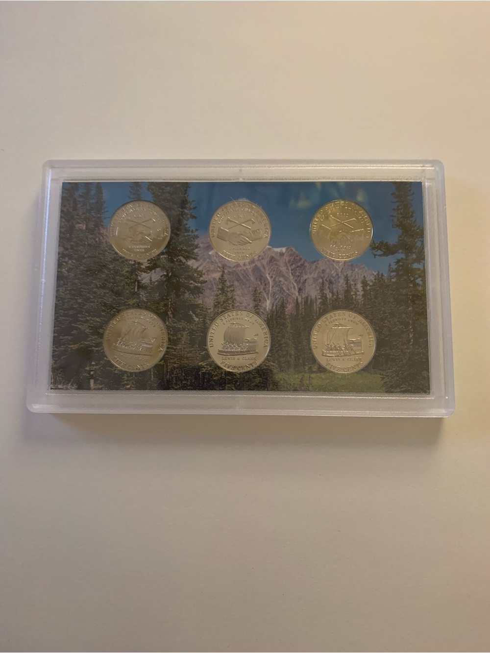 US Commemorative Quarter Set in Plastic Display - Silver Tone